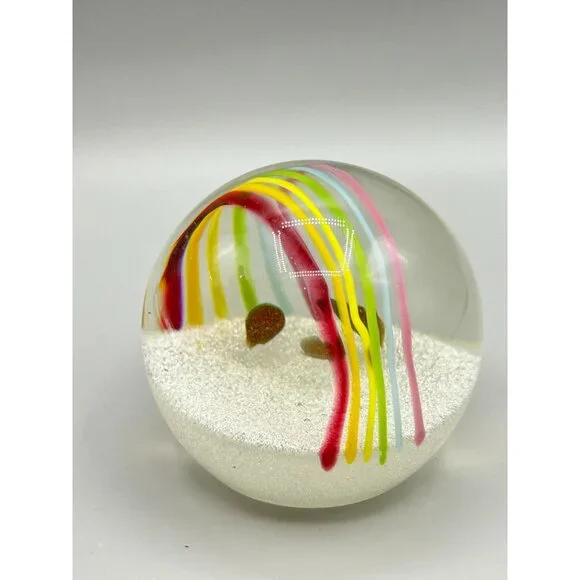 Caithness Scotland Rainbow & Pot of Gold Paperweight Numbered 742/750